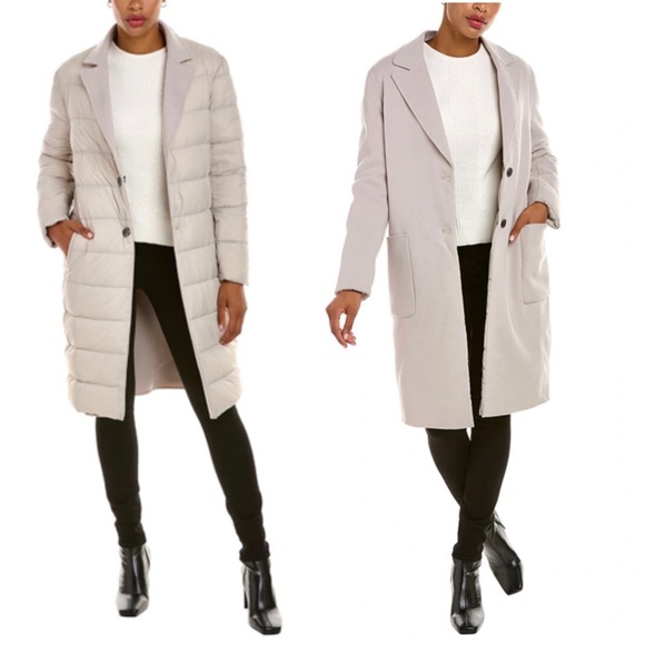 Mackage Jackets & Blazers - Mackage Heida Wool Down Reversible Longline Puffer Peacoat Coat Jacket sz Small